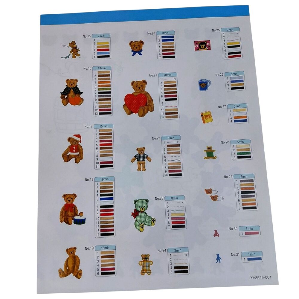 Bernette Bernina Teddy Bears Embroidery Designs Card 52 Deco Brother Baby Lock - Picture 8 of 9